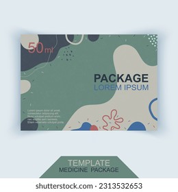 Medicine packaging template. Simple abstract shapes. Vector illustration. EPS 10