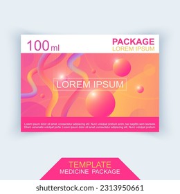 Medicine packaging template. Simple abstract shapes. Vector illustration. EPS 10