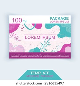 Medicine packaging template. Simple abstract shapes. Vector illustration. EPS 10