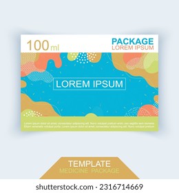 Medicine packaging template. Simple abstract shapes. Vector illustration. EPS 10