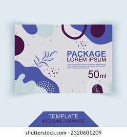 Medicine packaging template. Simple abstract shapes. Vector illustration. EPS 10