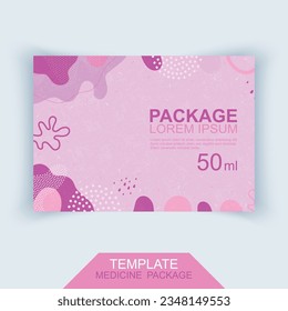 Medicine packaging template. Simple abstract shapes. Vector illustration. EPS 10
