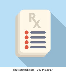 Medicine papers icon flat vector. Shot health. Dosage medical healthcare