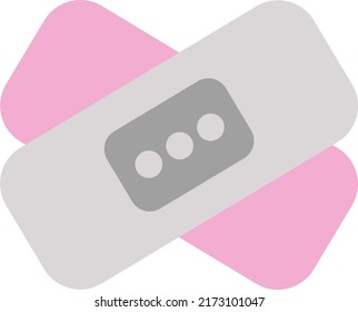 Medicine patch, illustration, vector on a white background.