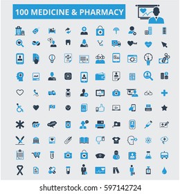 medicine pharmacy icons
