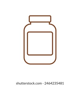 Medicine Pill Capsule Bottle Icon Vector Template