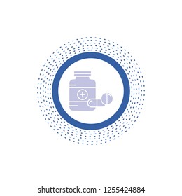 medicine, Pill, capsule, drugs, tablet Glyph Icon. Vector isolated illustration