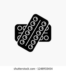 medicine, Pill, drugs, tablet, patient Glyph Icon. Vector isolated illustration