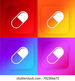 Medicine pill four color gradient app icon set