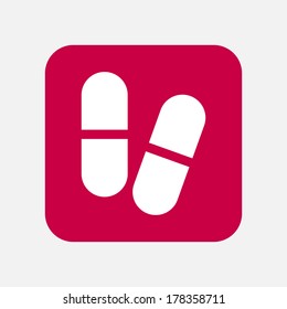 Medicine pill icon