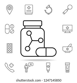 medicine and pill icon. Medical icons universal set for web and mobile