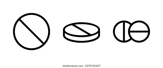 Medicine Pill Icon Set - Vector : Medical Theme, Pharmaceutical Theme, Healthcare Theme, Infographics and Other Graphic Related Assets. SHOTLISThealth.