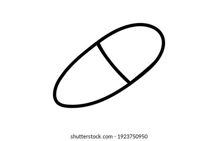 Medicine pill isolated. Vector hand drawn illustration in doodle style. Medical first aid kit