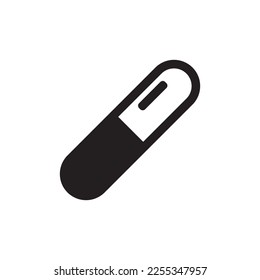 Medicine pill vector icon. Medical capsule flat sign design. EPS 10 capsule pill symbol pictogram