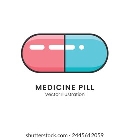 Medicine Pill Vector Illustration, Medical Use, Heathy Life.