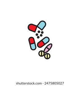 píldora de medicina Vector tipo icono