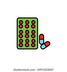 medicine pill vector type icon