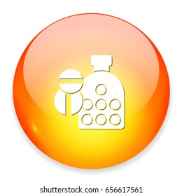 medicine pills bottle icon