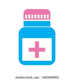 medicine pills bottle icon design vector icon