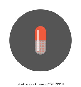 Medicine pills flat icon. Tablets symbol. Health care. Vector Illustration.