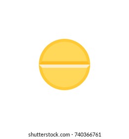 Medicine pills flat icon. Vector Illustration.