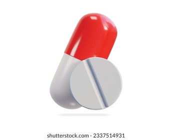 Medizin Pillen Symbol 3D-Vektorgrafik
