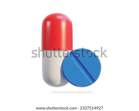 medicine pills icon 3d render vector illustration