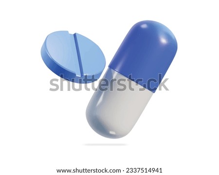 medicine pills icon 3d render vector illustration