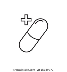 Ilustração gráfica vetorial de ícone de pílulas de medicamento