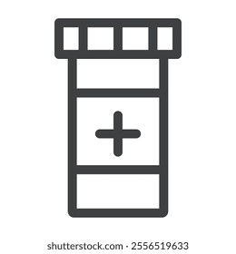 Medicine pills icon Vector logo outline