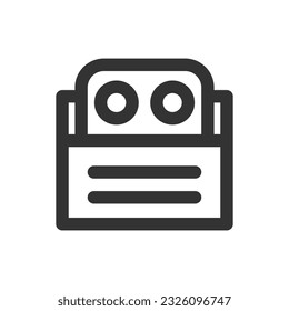 Medicine and pills in pack vector line style icon