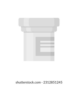 Medicine and pills in pack vector white realistic icon