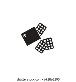Medicine pills vector icon