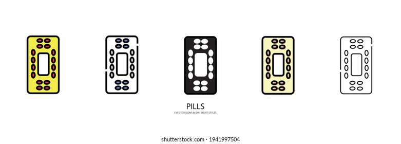 medicine pills vector type icon