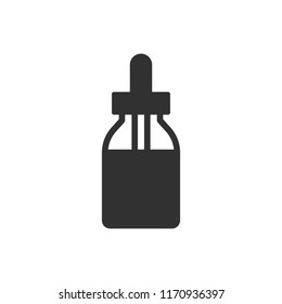 medicine with a pipette. monochrome icon