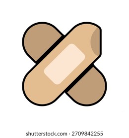 Icono de yeso de medicina. Ilustración vectorial.