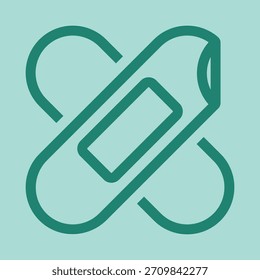 Icono de yeso de medicina. Ilustración vectorial.