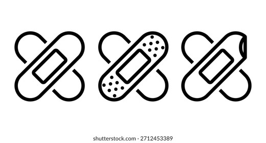 Ícone de gesso medicinal. Ilustração vetorial.