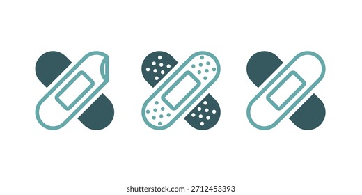 Medicine plaster icon. Vector illustration.