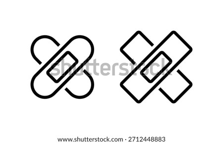 Medicine plaster icon. Vector illustration.