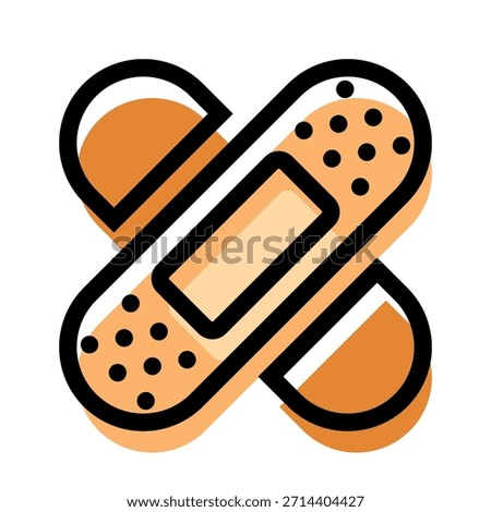 Medicine plaster icon. Vector illustration.