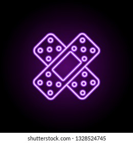 medicine plaster line icon. Elements of Medicine in neon style icons. Simple icon for websites, web design, mobile app, info graphics