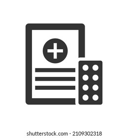 Medicine Prescription Icon - Medicine Document Icon