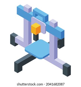 Medicine Printer Icon Isometric Vector. Medical Engineering. Bio Science