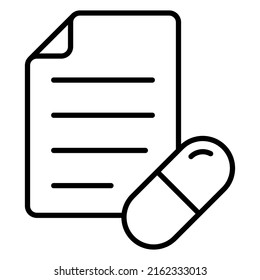 Medicine Receipt icon design, vector illustration, best used for hospital