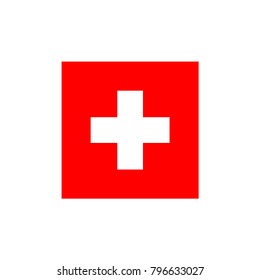 Medicine Red Logo Vector Template Design