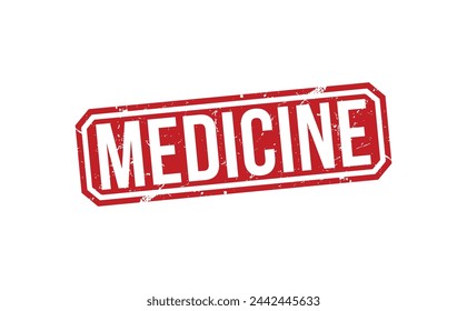 medicine Red Rubber Stamp vector design.