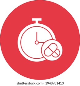 Medicine Reminder Icon vector image. Can be used for Medical. Suitable for mobile apps, web apps and print media.