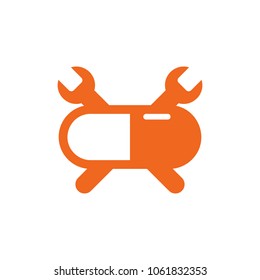 Medicine Repair Logo Icon Design