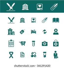 medicine research, medical technology  icons, signs vector concept set for infographics, mobile, website, application
